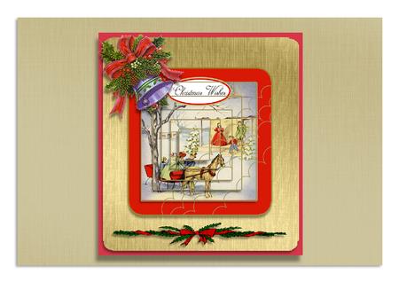 Christmas Wishes Faux Shell Corner Stacker Pyramid by Frances Dent