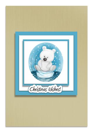 Cute Christmas Polar Bear Pyramid Sheet by Frances Dent