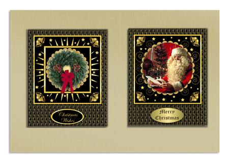 Christmas Blank Toppers in Black and Gold by Frances Dent