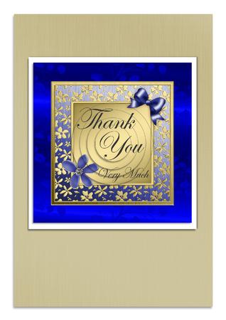 Floral Elegance Thank You Quick Card with Circle Pyramage To by Frances Dent