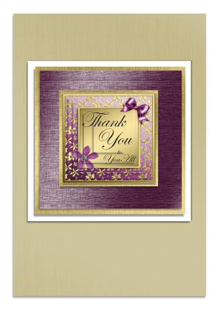 Floral Elegance Thank You Pyramage Sheet by Frances Dent
