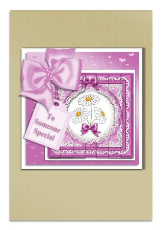Denim and Daisies Quick Card with Circular Side Stacker by Frances Dent