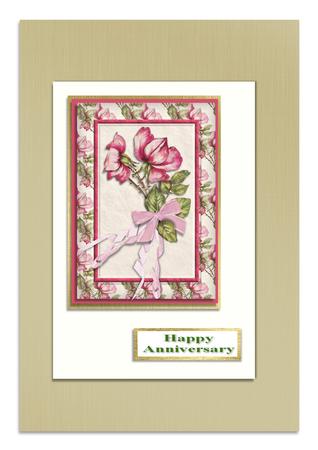 Pink Flowers Quick Card by Frances Dent