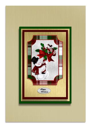 7x5 Cute Snowman by Frances Dent