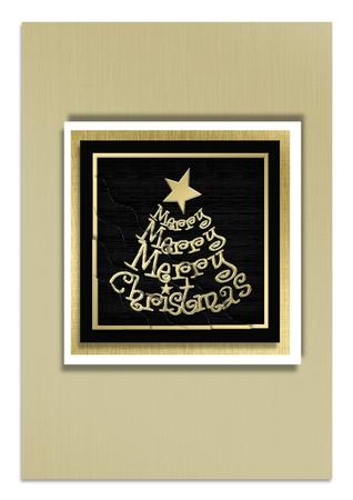 Merry Christmas Tree Scallop Edge Side Stacker by Frances Dent