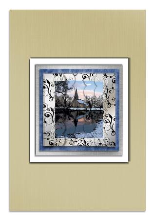 Little Country Church Square Edge Side Stacker by Frances Dent