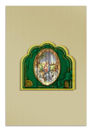 Mary and Angels Ornate Scalloped Side Stacker by Frances Dent