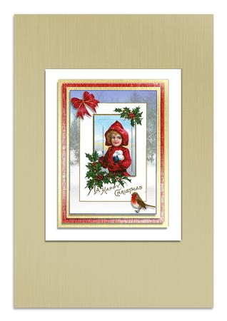 Vintage Young Girl Winter Scene by Frances Dent