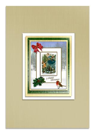 Vintage Winter Scene with Angels by Frances Dent