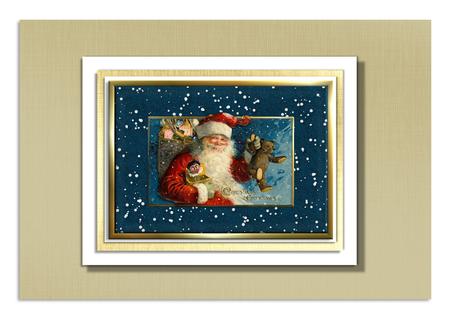 Santa & Snow Quick Card by Frances Dent