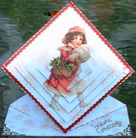 Little Girl Christmas Spring Card Kit by Frances Dent