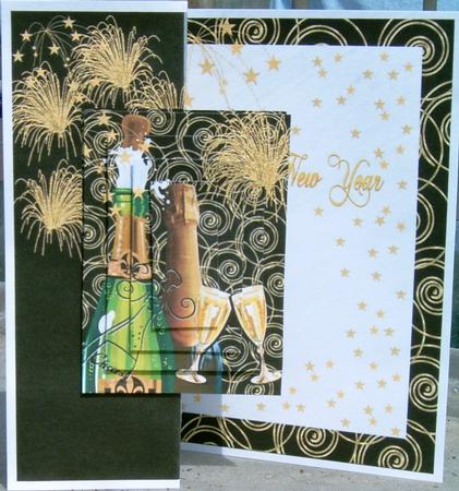 New Years Foldback Card by Frances Dent