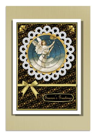 Christmas Angel Pyramid (black) by Frances Dent