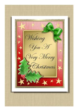 Elegant Christmas Greeting Quick Card with 3D Decoupage by Frances Dent