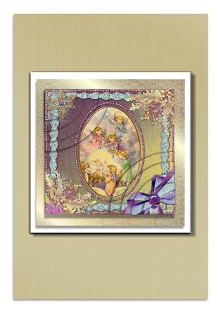 Guardian Angels Ice 6 Inch Duo Corner Stack Card Front by Frances Dent