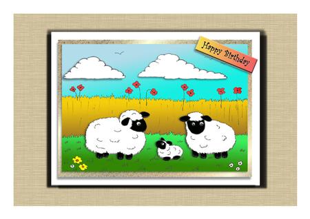 Sheep Decoupage by Frances Dent
