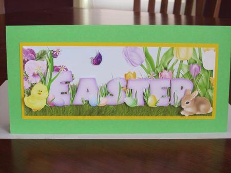 Easter Dl Quick Card with Decoupage by Gabrielle Byrne