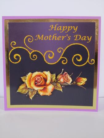 Mother's Day Square Floral Card by Gabrielle Byrne