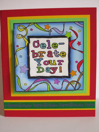 Celebrate Your Day - Scalloped Corner Stacker by Gabrielle Byrne