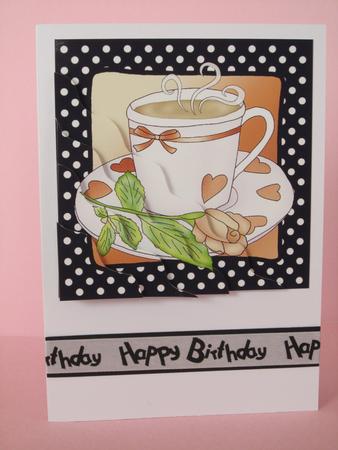 Time for Tea Wavy Corner Side Stacker Topper by Gabrielle Byrne