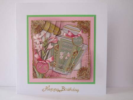 Freesias Perfume 50th Birthday 6in Duo Corner Stacker by Gabrielle Byrne