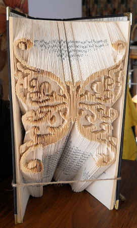 Ornate butterfly book folding pattern by Gail Pennycuick