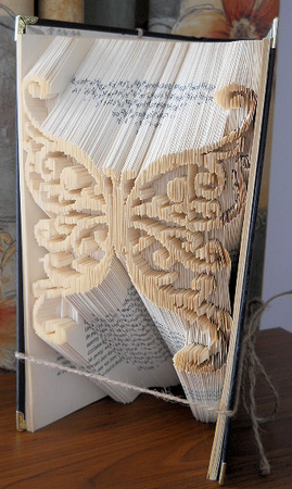 Ornate butterfly book folding pattern by Gail Pennycuick