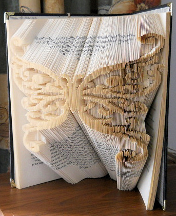Ornate butterfly book folding pattern by Gail Pennycuick