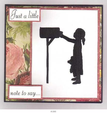 Little Girl Checking Mailbox Iris Folding Pattern by Gail Pennycuick