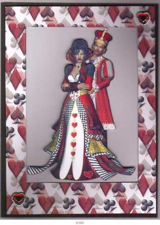 A4 King and Queen of Hearts by Gail Pennycuick