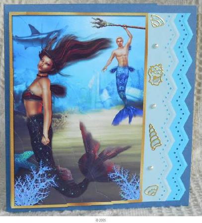 Under the Sea Wavy Edge Corner Stacker by Gail Pennycuick