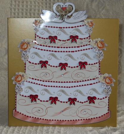 Cake Card for Anniversary or Wedding by Gail Pennycuick