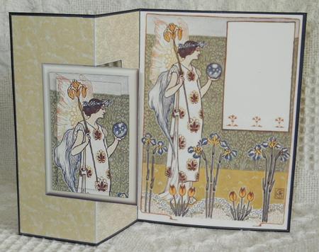 Vintage English Garden ~ Fold Back Card by Gail Pennycuick