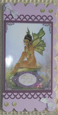 Thoughtful Fairy on a Hill Lace Card Sheet by Gail Pennycuick