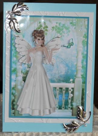 Pretty Fairy in White A4 Topper by Gail Pennycuick