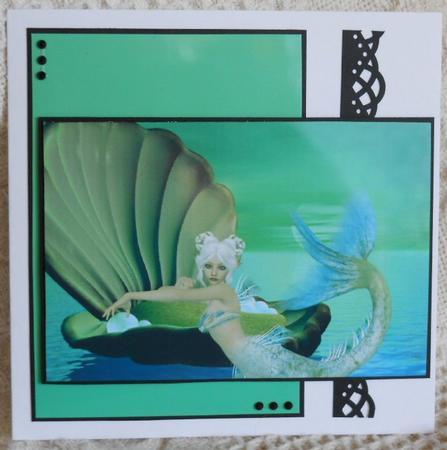 Mermaid Sunset A5 Print and Fold Quick Card by Gail Pennycuick