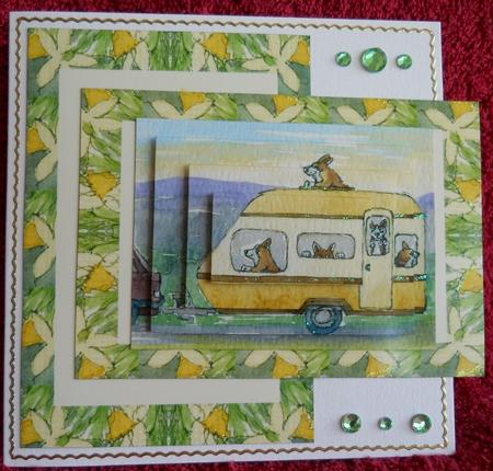 They Were Off on Their Holidays - Dogs in a Caravan - Topper by Gail Pennycuick