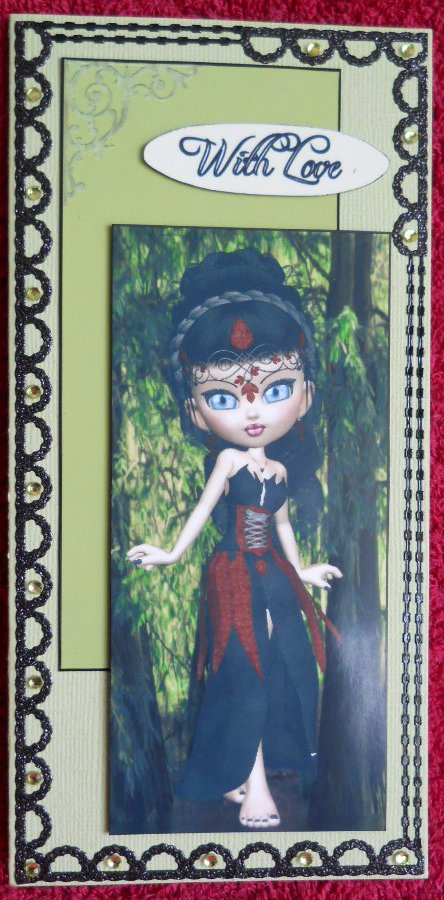 Artemis Goddess Dl Topper and Insert by Gail Pennycuick