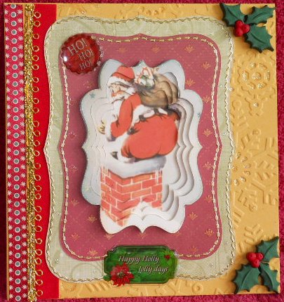 Santa Does My Bum Look Big in This Chimney Fancy Tunnel Sheet by Gail Pennycuick