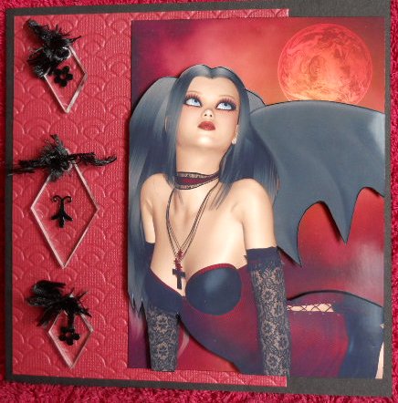 Sultry Angel #1 A4 Card Front by Gail Pennycuick