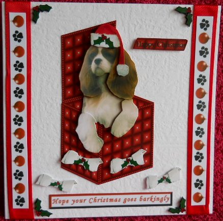 Christmas Dog Themed Borders and Captions Brown by Gail Pennycuick