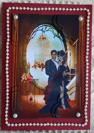 Romantic Couple Quadro Triple Scallop Corner Stacker by Gail Pennycuick