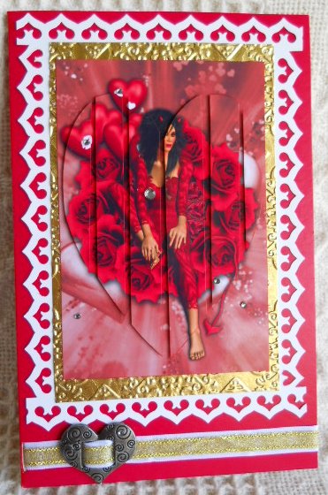 Lil Devil Valentine or Birthday Slat by Gail Pennycuick
