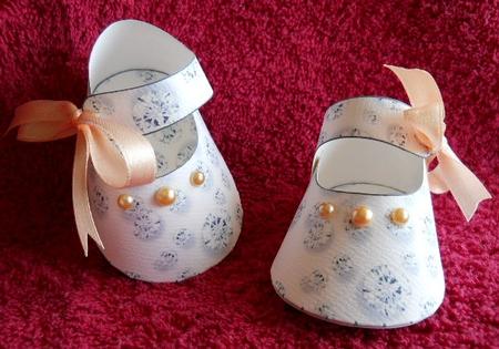 Diamonds Are Forever 3D Baby Shoes Keepsake by Gail Pennycuick