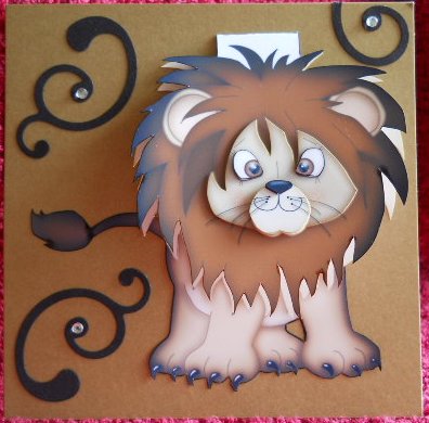 King of the Jungle Flip-up Card by Gail Pennycuick