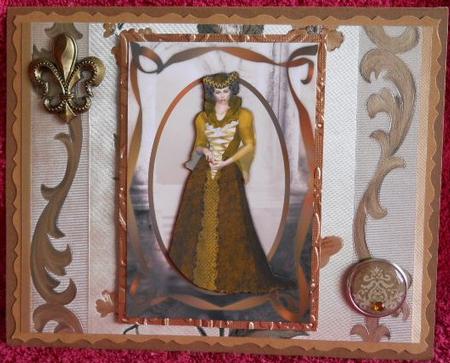 Gold Medieval Lady Birthday by Gail Pennycuick