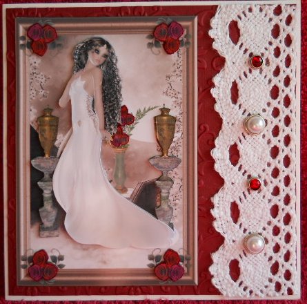 Lady in White Decoupage Topper by Gail Pennycuick