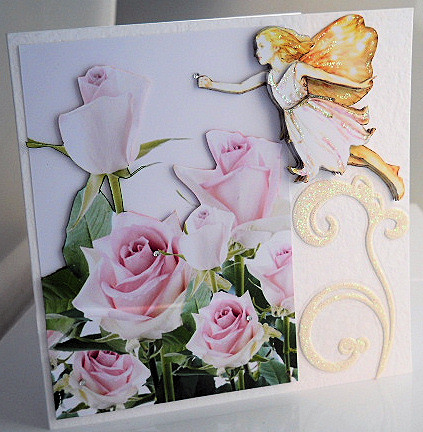 A4 a Rose by Any Other Name Pale Pink White Back Ground by Gail Pennycuick