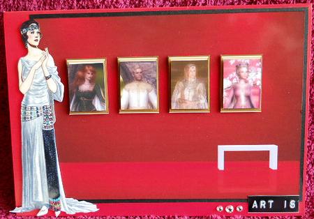 Make Your Own Medieval Portrait Art Gallery Card Front by Gail Pennycuick