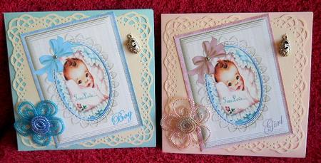 Vintage Baby Boy & Baby Girl - true Love -  by Gail Pennycuick
